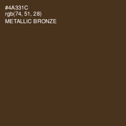 #4A331C - Metallic Bronze Color Image